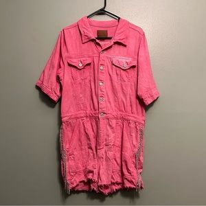 Hand-dyed Pink Western Coveralls